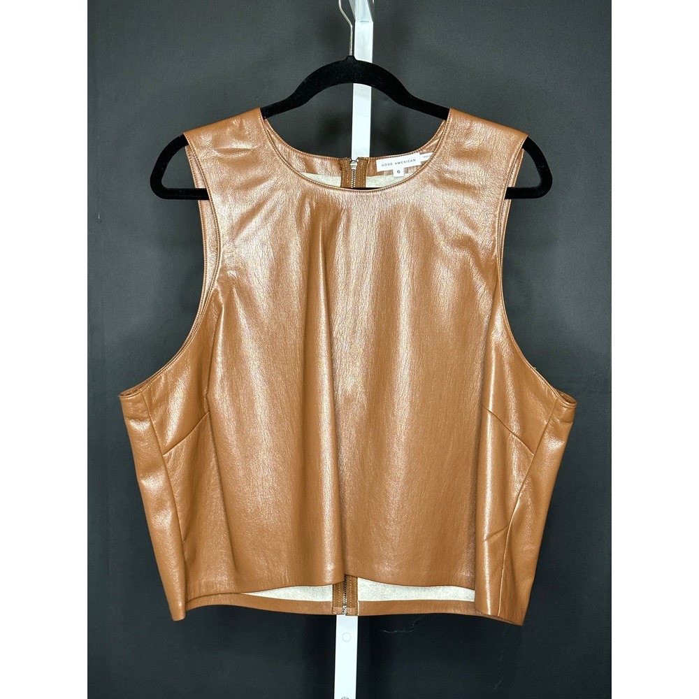 Good American Better Than Leather Faux Leather Shell Tank 6 (3XL) - Picture 4 of 6